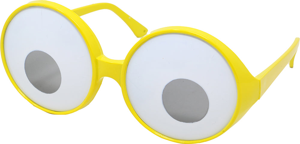 GP18232 – Videospiel Comicaugen Brille Gelbe – Farbe: Weiß