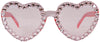 GP18238 – Hippie Herzbrille Karneval Party Accessoire – Farbe: Pink