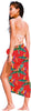 GP18273 – Hawaiischer Sommer Eleganter Sarong – Farbe: Rot, Mehrfarbig