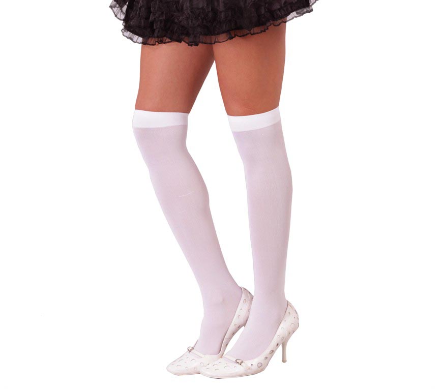 GP18275 – Prinzessin Elegante Weiße Strümpfe Mittelalter – Farbe: Weiß, Ansicht 2
