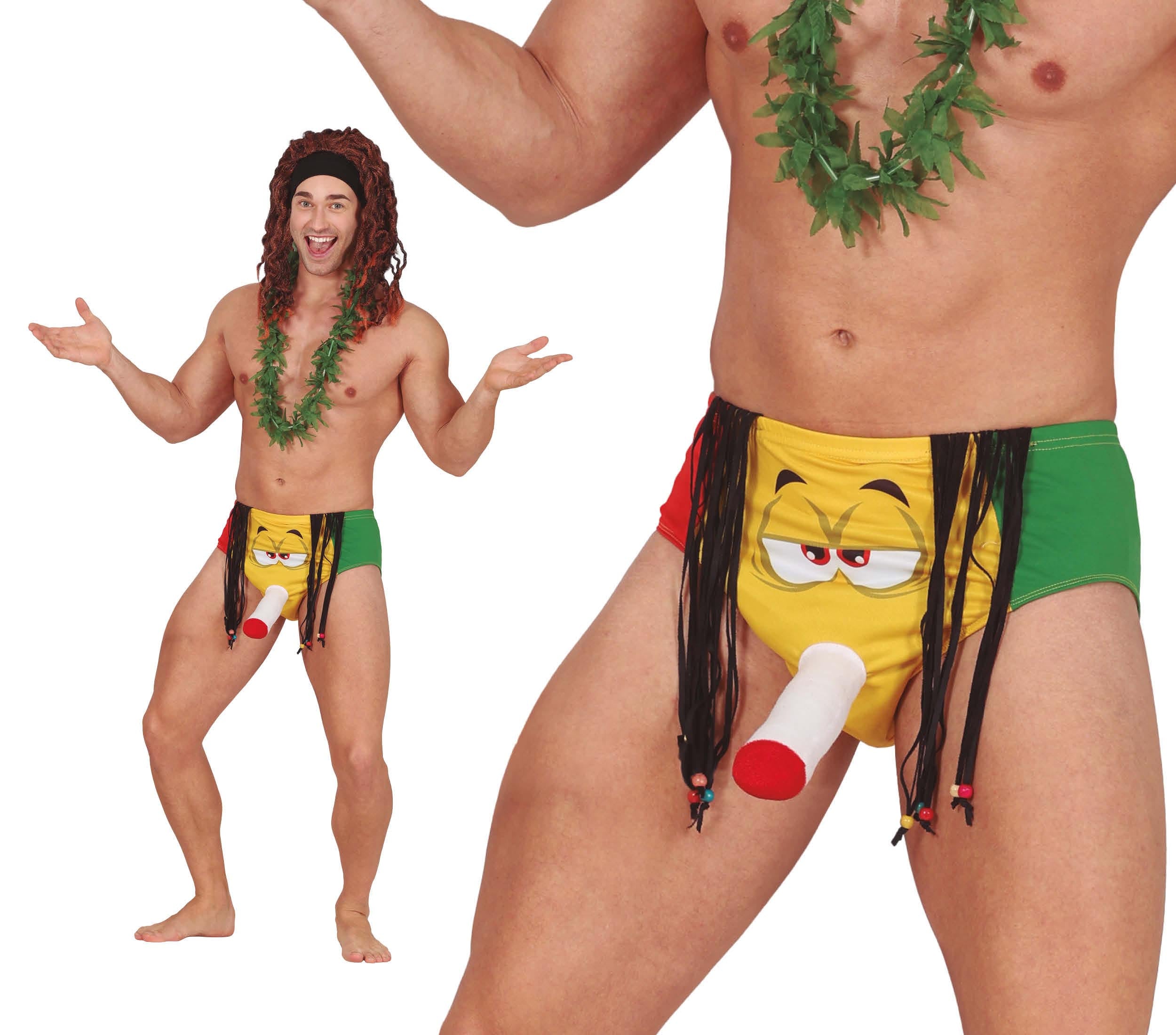 GP18292 – Rasta Party Spaß Unterhose Jga – Farbe: Gelb