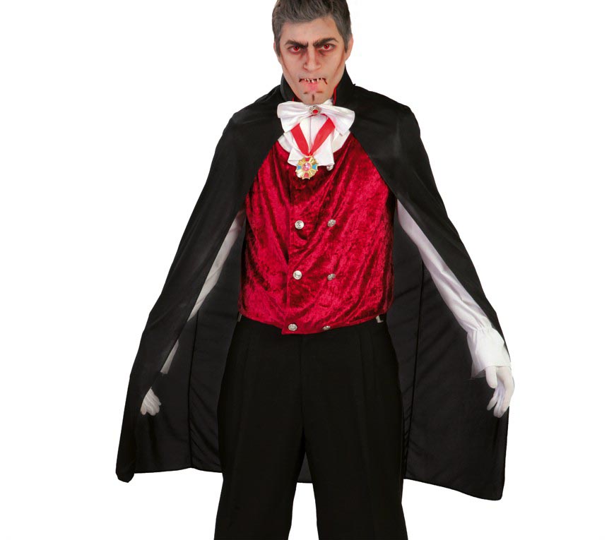 Vampir Umhang für Erwachsene 110 cm schwarz