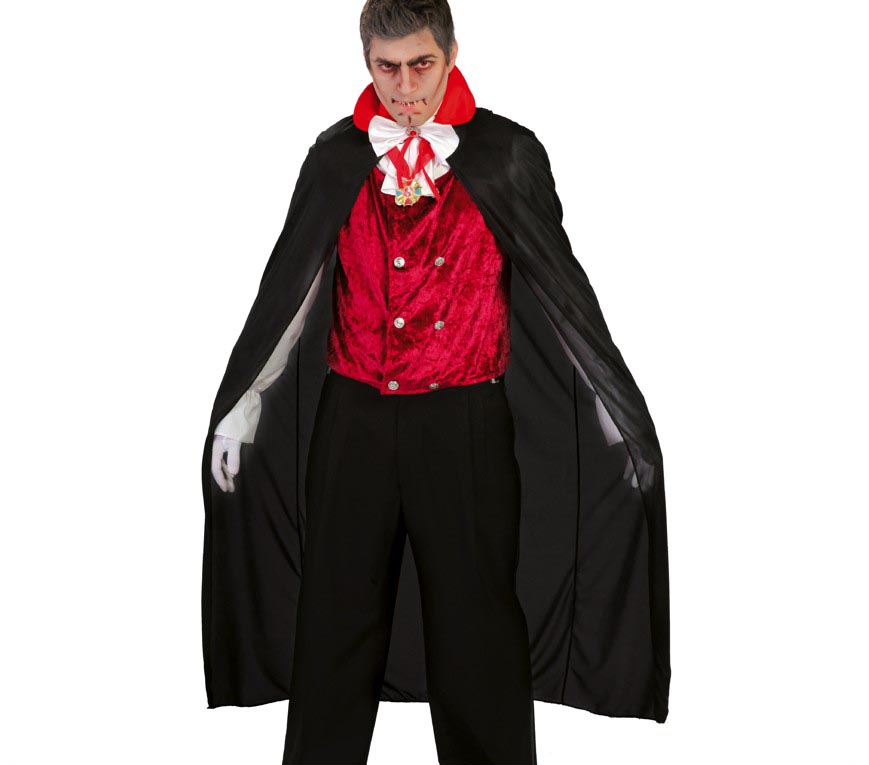 Vampir Umhang für Erwachsene 140 cm lang