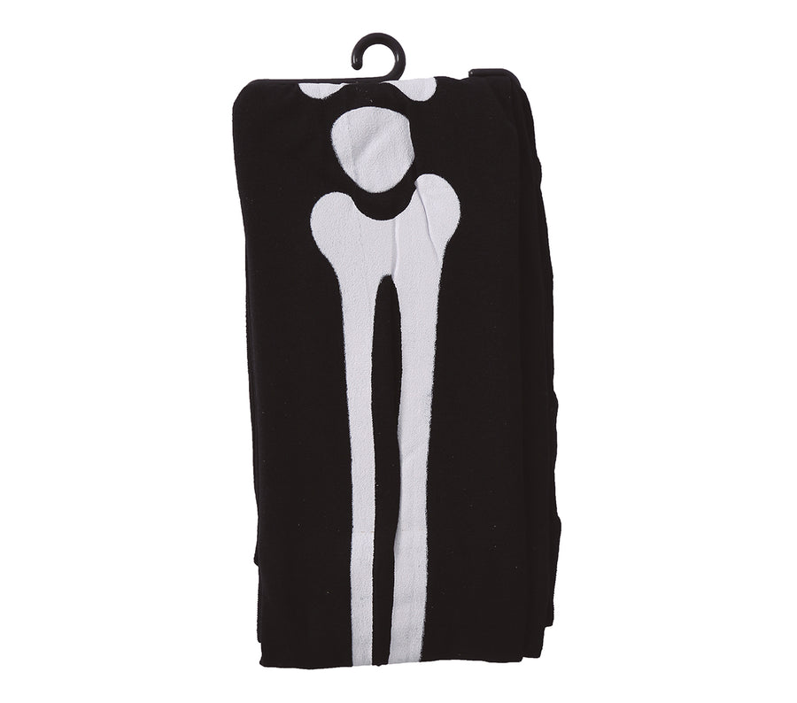 GP18337 – Skelett Halloween Strumpfhose Grusel – Farbe: Schwarz, Ansicht 2