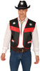 GP18347 – Cowboys Sheriff Weste Western Accessoire – Farbe: Schwarz