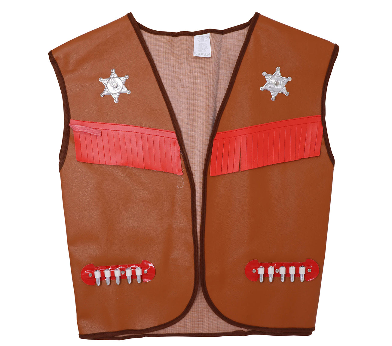GP18347 – Cowboys Sheriff Weste Western Accessoire – Farbe: Braun