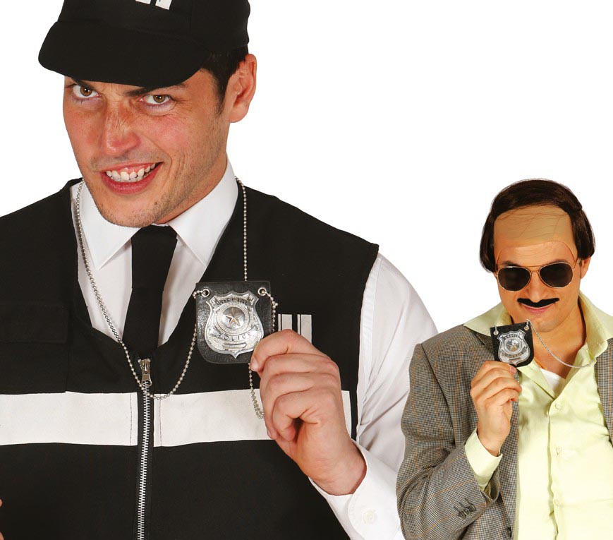 GP18452 – Polizei Abzeichen Detektiv Karneval – Farbe: Metallic
