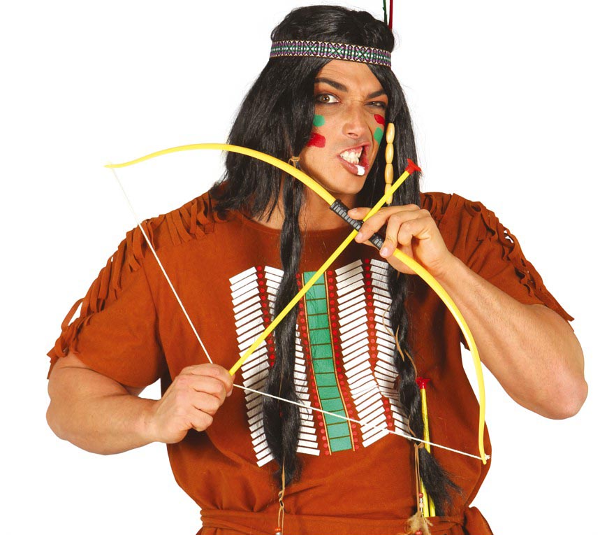 GP18456 – Indiener Karnevalsbogen Traditionelles – Farbe: Gelb, Ansicht 2