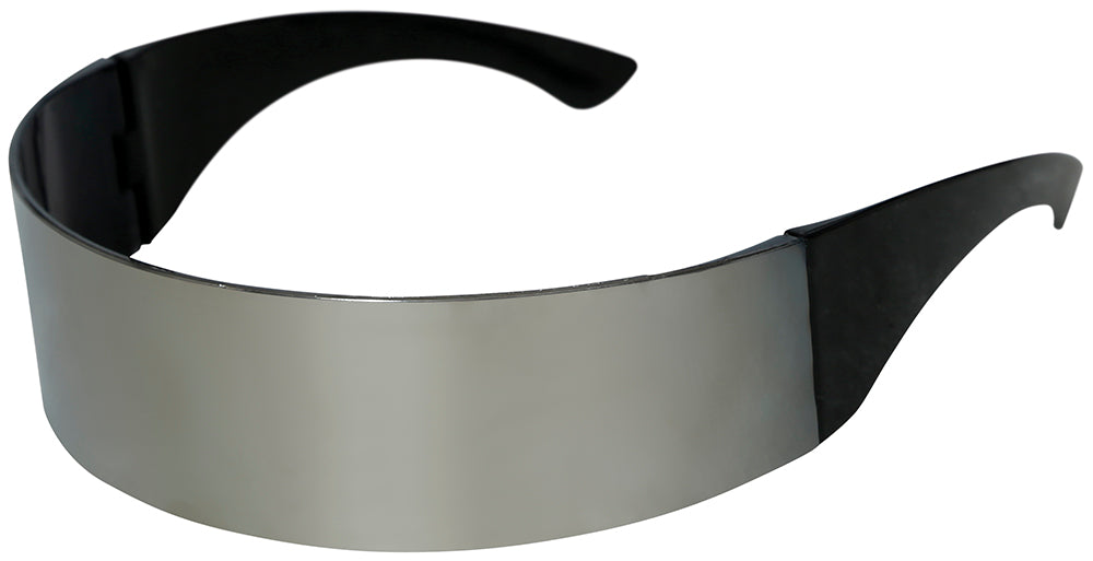 GP18497 – Film Maske Futuristische Spiegelbrille – Farbe: Silber