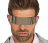 GP18497 – Film Maske Futuristische Spiegelbrille – Farbe: Silber