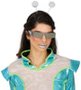 GP18498 – 90S Retro Cyber Brille Futuristische – Farbe: Silber