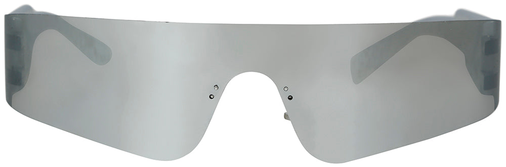 GP18498 – 90S Retro Cyber Brille Futuristische – Farbe: Silber