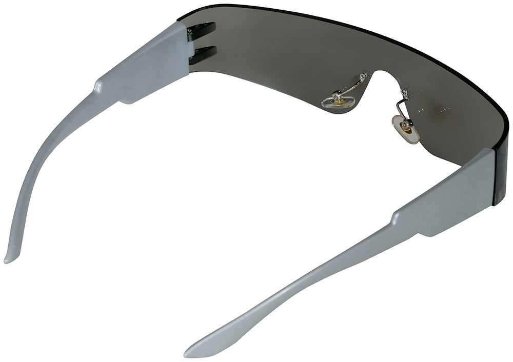 GP18498 – 90S Retro Cyber Brille Futuristische – Farbe: Silber