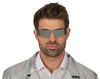 GP18498 – 90S Retro Cyber Brille Futuristische – Farbe: Silber