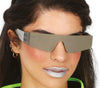 GP18498 – 90S Retro Cyber Brille Futuristische – Farbe: Silber