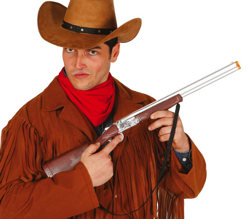Cowboy Doppelflinte für Erwachsene 68 cm