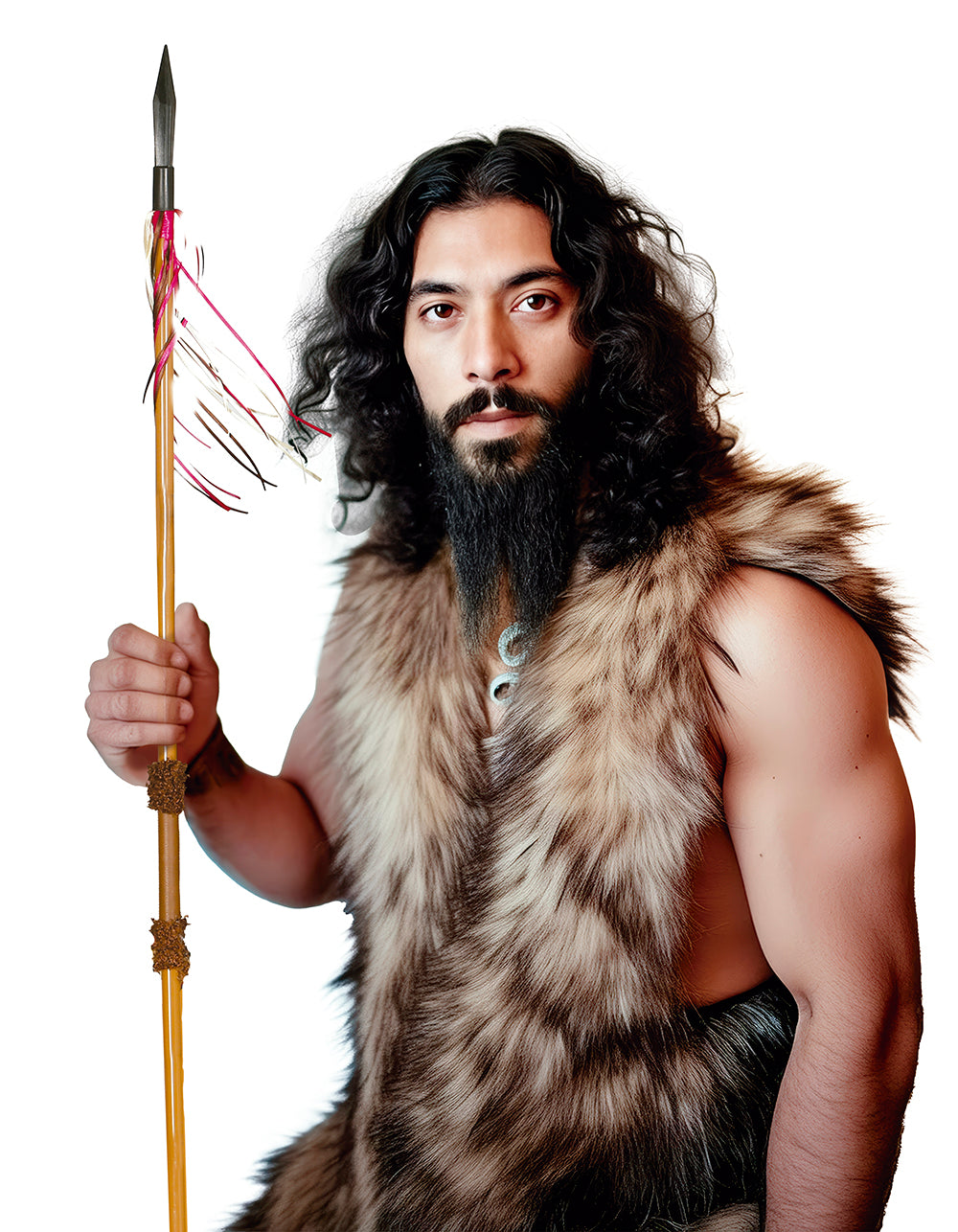 GP18612 – Troglodyten Speer Deko Tribal – Farbe: Braun