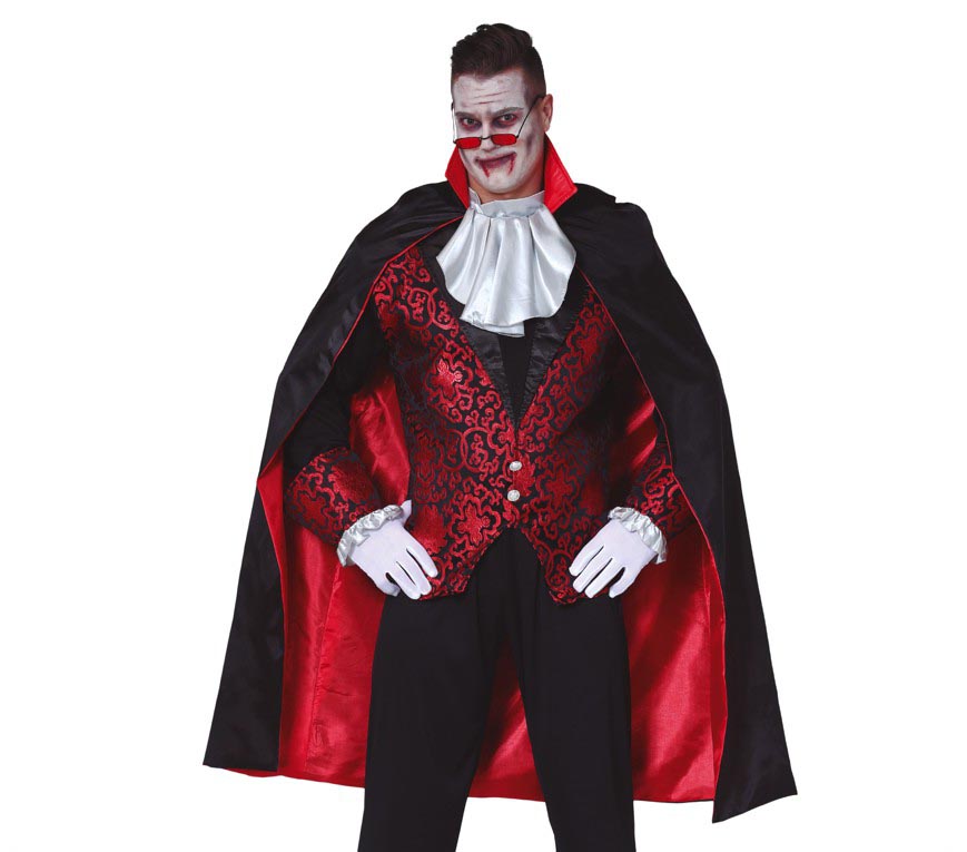 GP18633 – Vampir Cape Halloween Grusel Theater Kostüm – Farbe: Schwarz