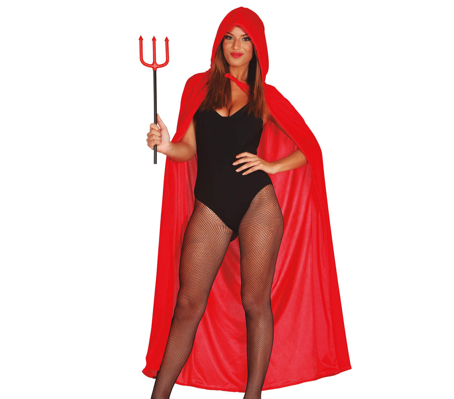 Halloween Teufel Mantel Kapuze Kostüm Rot