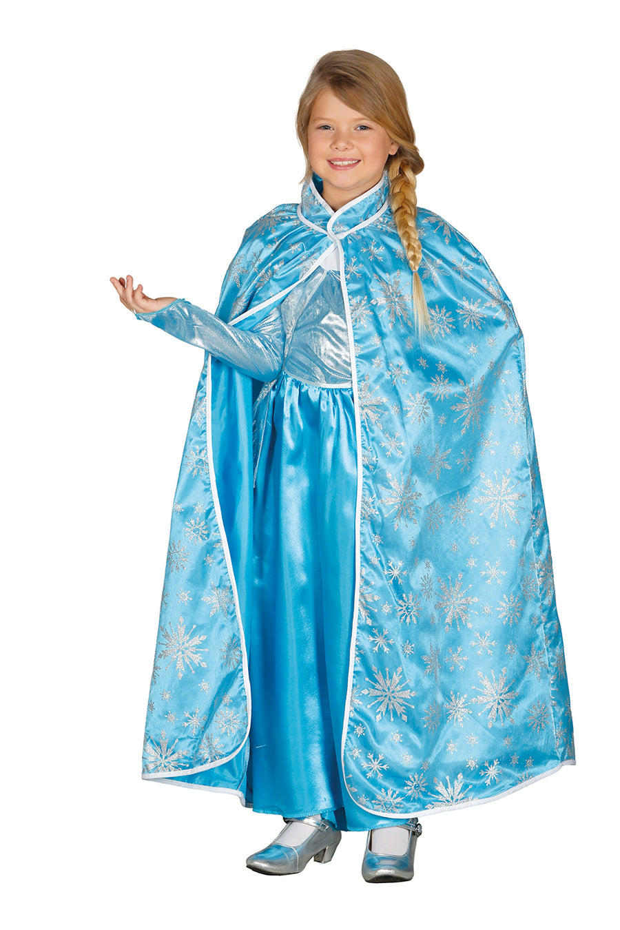 Schneeprinzessin Umhang für Mädchen 100 cm
