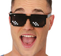 Pixelbrille für Erwachsene schwarz Retro Gamer