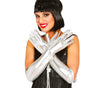 GP18669 – 20er Jahre Glamour Handschuhe Silber – Farbe: Silber, Gold, Rot