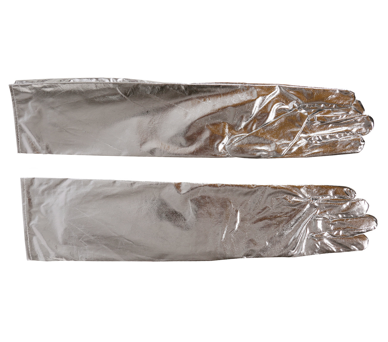 GP18669 – 20er Jahre Glamour Handschuhe Silber – Farbe: Silber, Gold, Rot