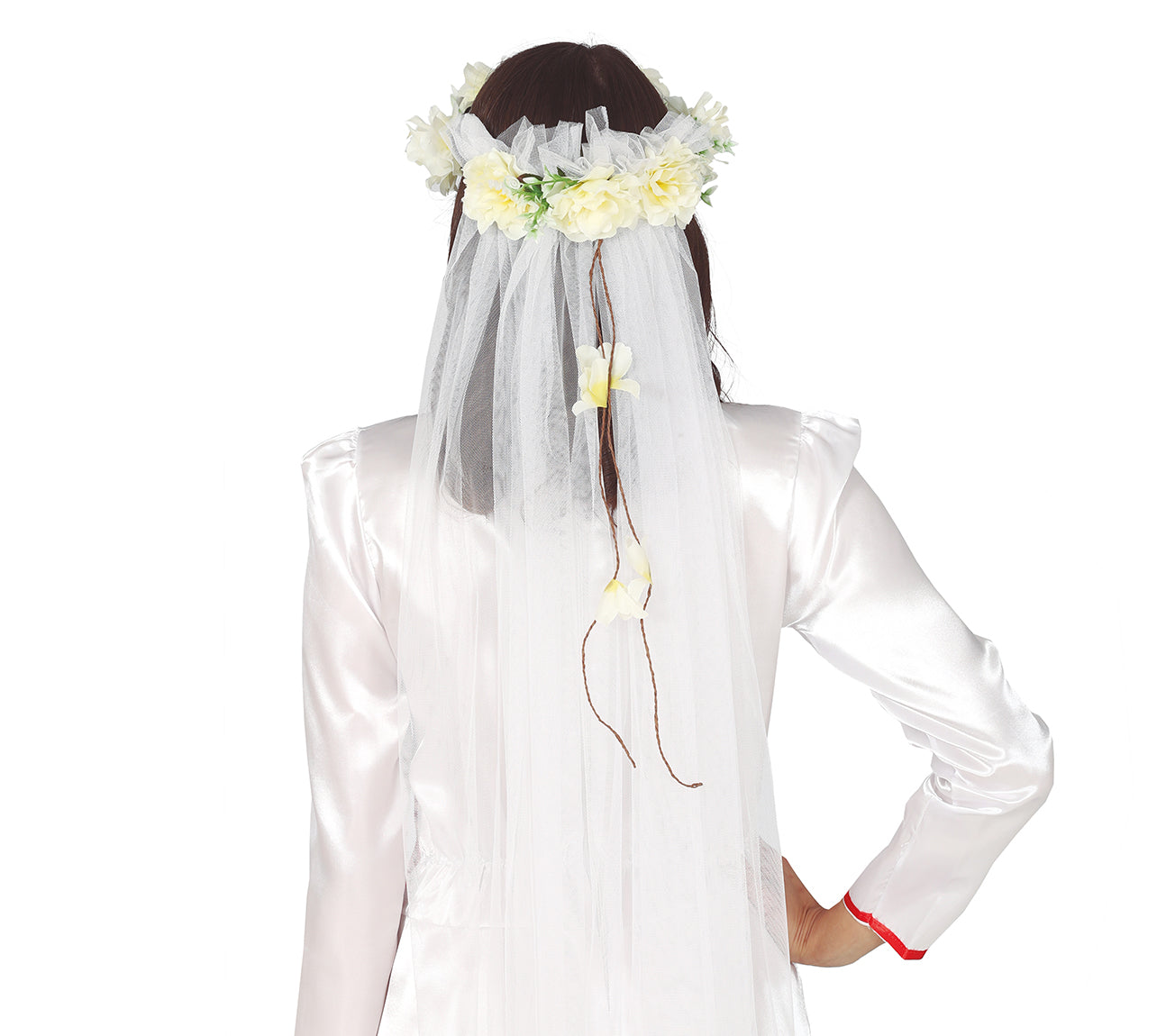 GP18772 – Prinzessin Blumenkranz Karneval Tiara – Farbe: Weiß