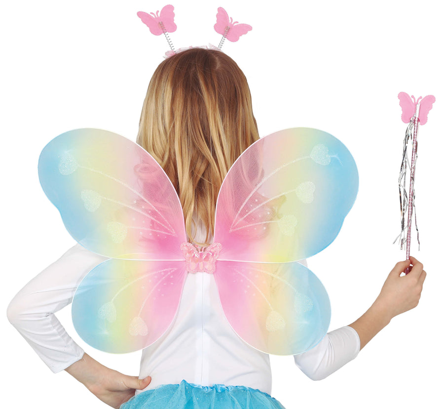Feen Set für Kinder 48 x 38 cm Regenbogen