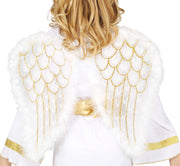 Weihnachten Engel Flügel Weiß Gold, Bild 1