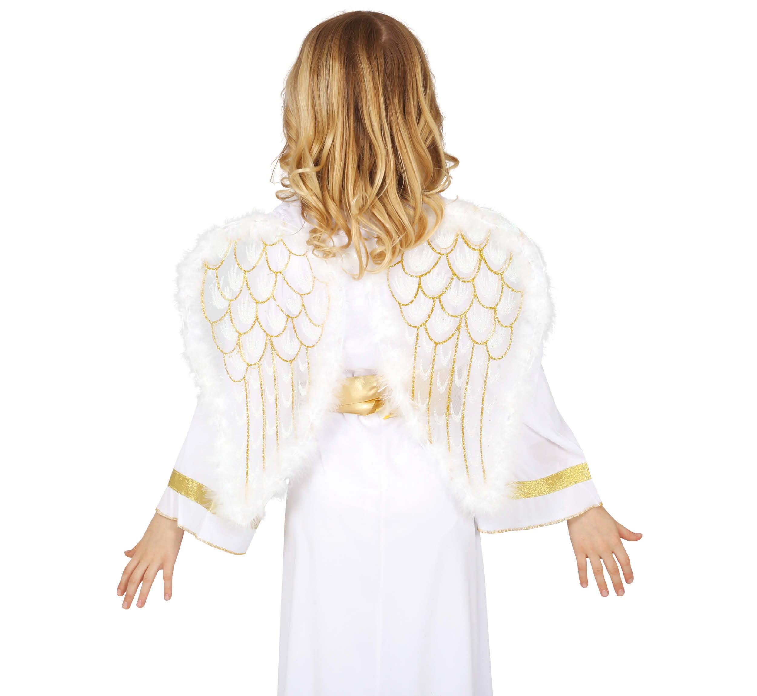 GP18778 – Weihnachten Engel Flügel Weiß Gold – Farbe: Weiß