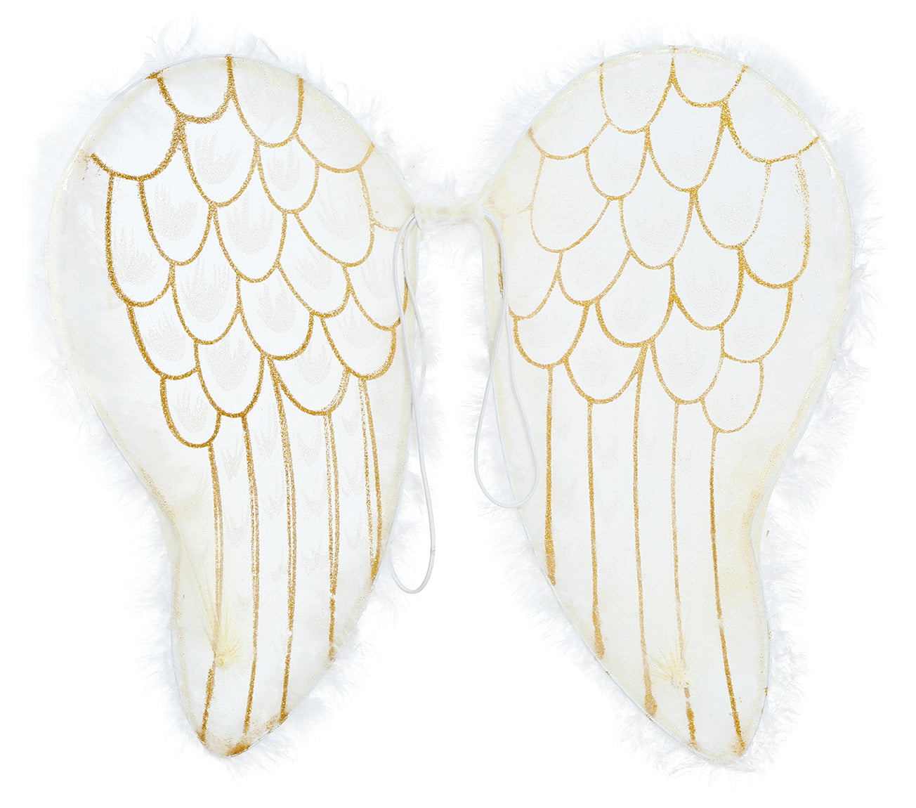GP18778 – Weihnachten Engel Flügel Weiß Gold – Farbe: Weiß