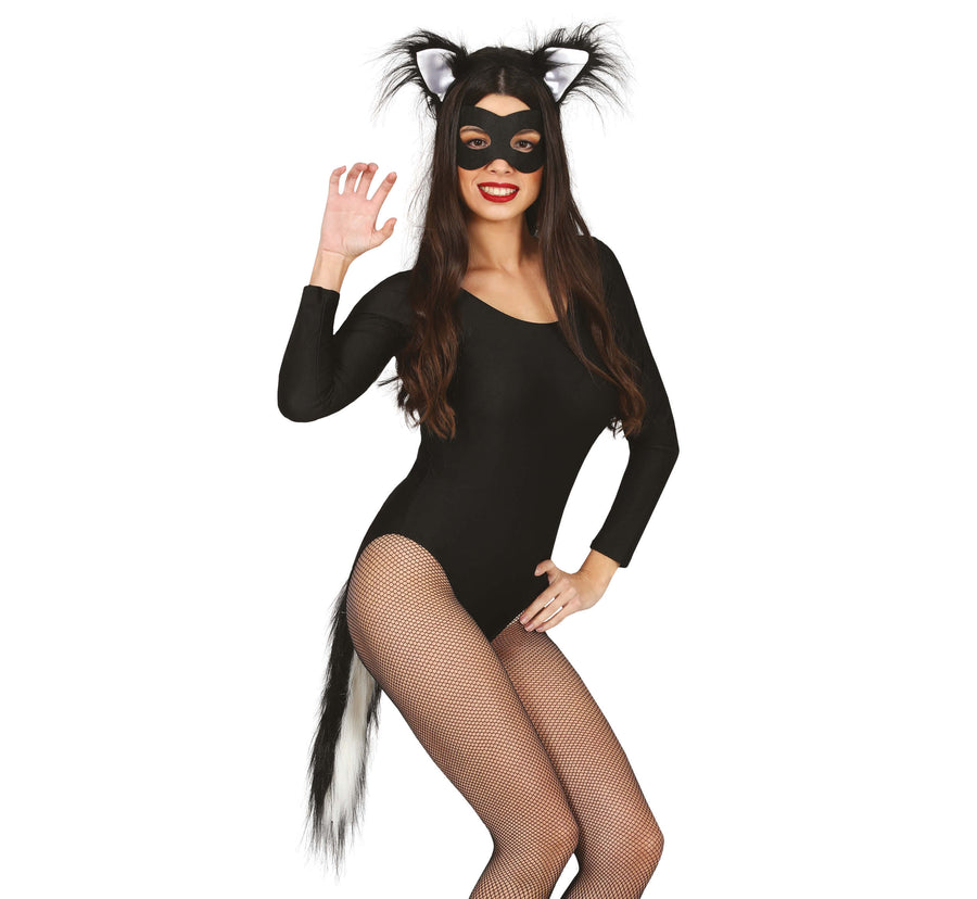 Katzen Set für Damen 3 teilig
