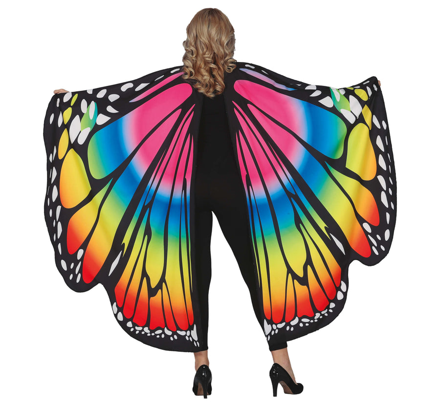 GP18786 – Regenbogen Schmetterling Flügel Karneval – Farbe: Mehrfarbig, Ansicht 2
