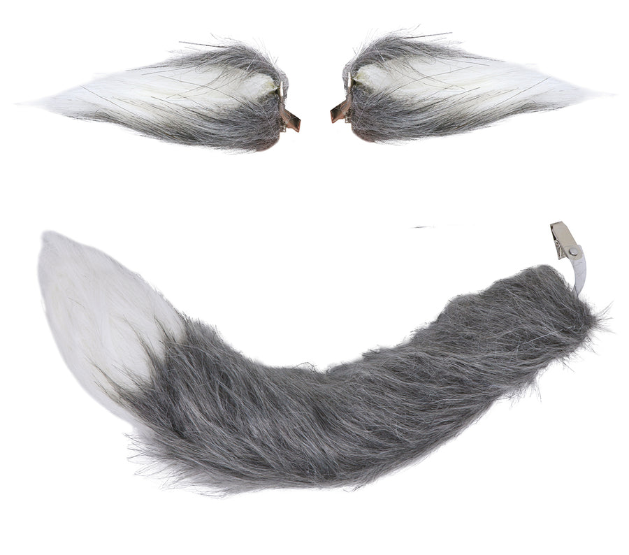 GP18789 – Tierischer Karneval Wolf Ohren – Farbe: Grau, Ansicht 2