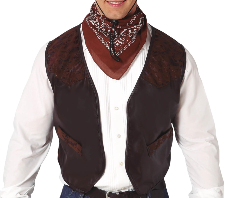 Cowboy Weste für Herren braun