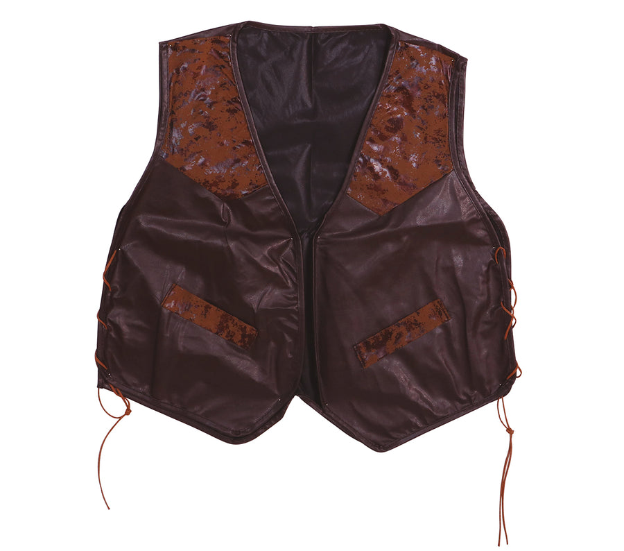 GP18792 – Cowboy Weste Wildwest Sheriff – Farbe: Braun, Ansicht 2