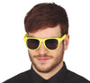 GP18842 – 80Er Jahre Neon Rosa Stilvolle Partybrille – Farbe: Gelb