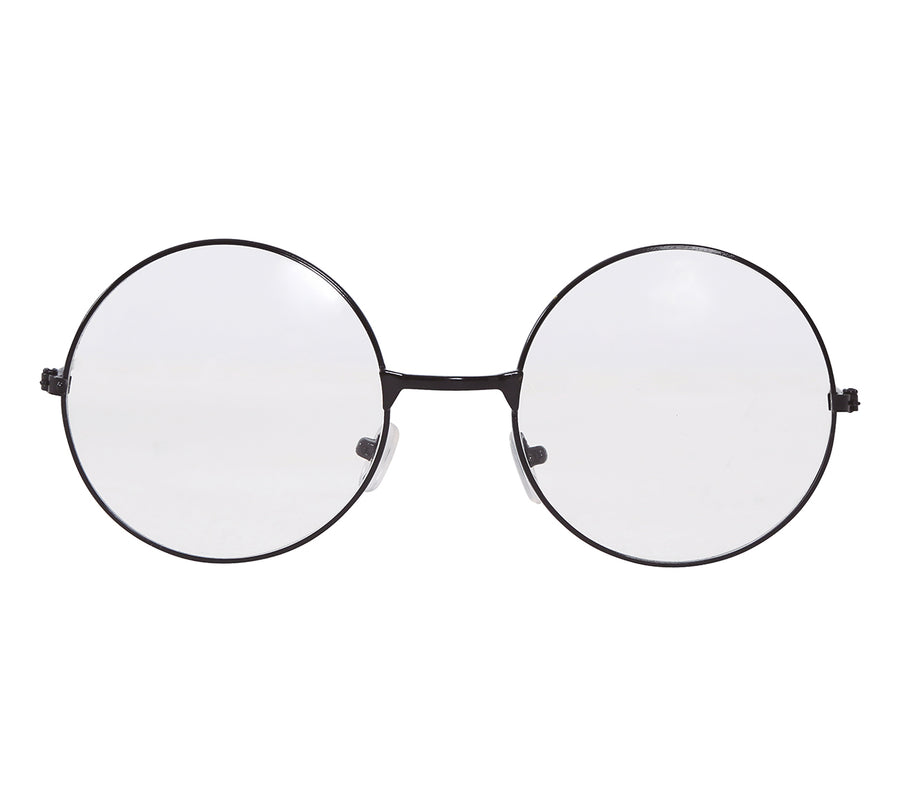 GP18858 – Magische Studenten Retro Runde Brille – Farbe: Schwarz, Ansicht 2