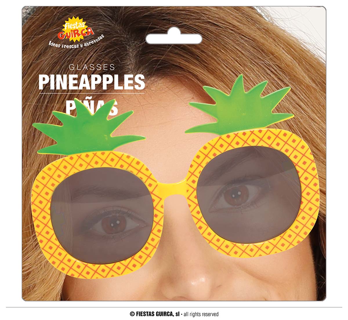 GP18860 – Hawaii Ananas Sommer Party Brille – Farbe: Gelb