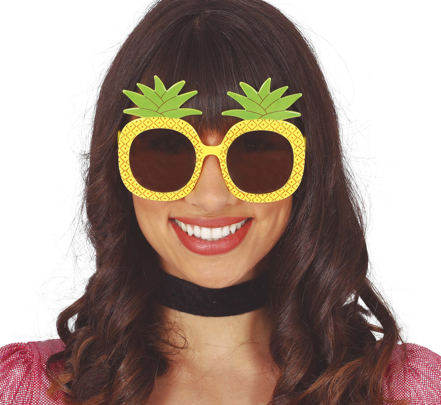 GP18860 – Hawaii Ananas Sommer Party Brille – Farbe: Gelb, Ansicht 2