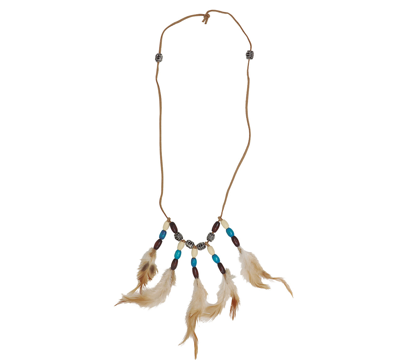 GP18868 – Indianer Kette Federn Karneval – Farbe: Braun