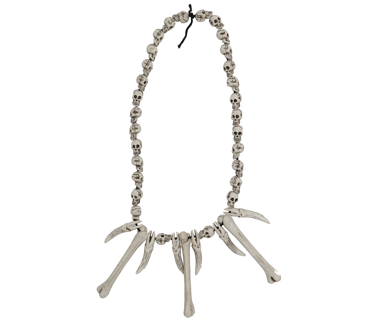 GP18906 – Voodoo Troglodyten Halskette Totenkopf – Farbe: Beige