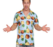 Hawaiihemd für Herren mit Ananas blau, Bild 3