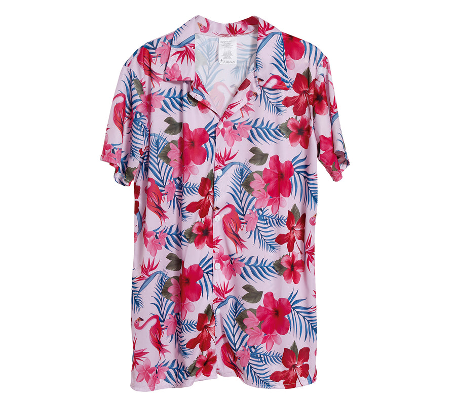GP18927 – Hawaiianisches Paradise Flamingo Shirt – Größe: 48 - 50 (M) – Farbe: Pink, Ansicht 2