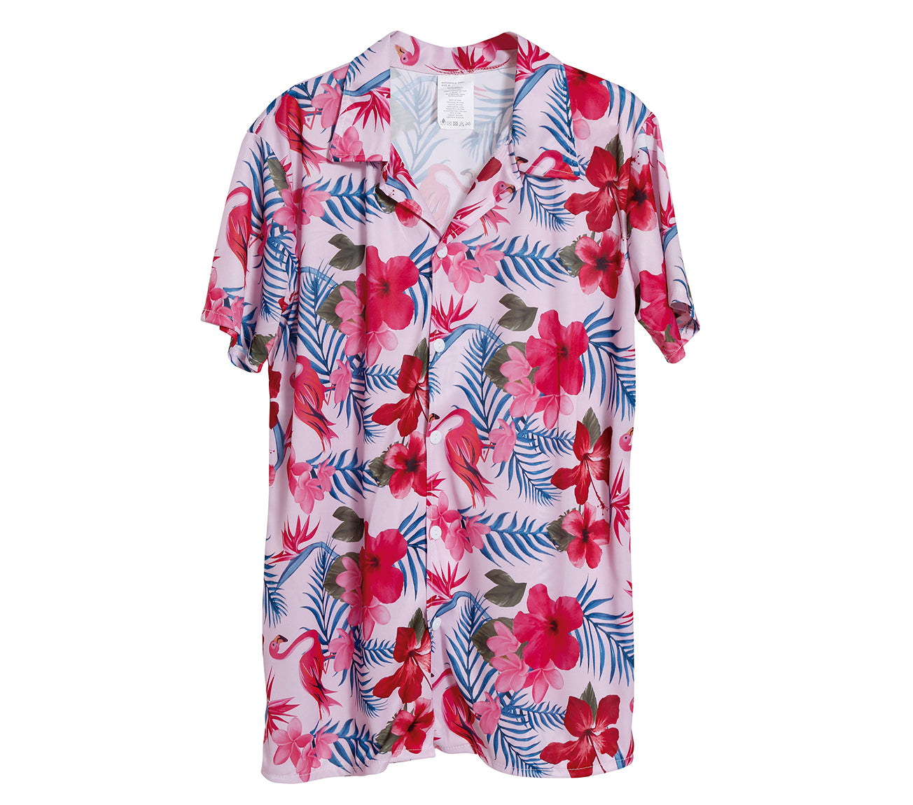 GP18927 – Hawaiianisches Paradise Flamingo Shirt – Größe: 52 - 54 (L) – Farbe: Pink