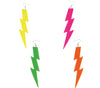 GP18957 – Neon Blitz Ohrhänger 80s Karneval – Farbe: Mehrfarbig