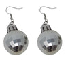 GP18964 – 70s Disco Kugel Ohrringe Tanzparty – Farbe: Silber