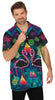 GP18972 – Flamingo Sommer Hemd Tropische Neon – Größe: 48 - 50 (M), 52 - 54 (L) – Farbe: Mehrfarbig