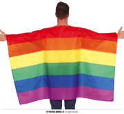 Regenbogen Umhang für Erwachsene 145 x 90 cm, Bild 1